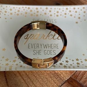 Michael Kors Tortoise Shell Hinged Bangle